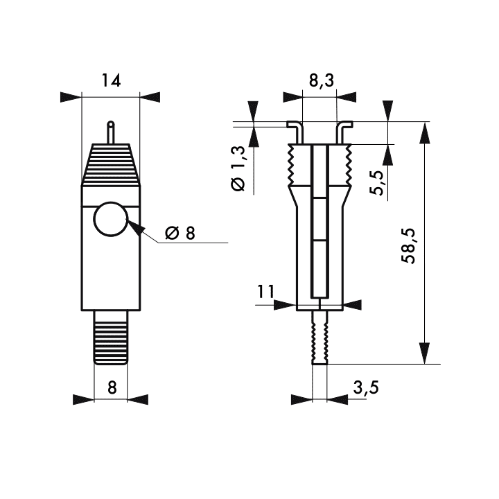 Verrouillage mini disjoncteur 11 mm THIRARD Tunisie